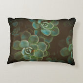 緑色の多肉植物 アクセントクッション (裏面)