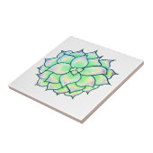 緑色の多肉質 タイル (側面)