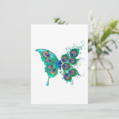 緑色の孔雀の羽を持つ蝶 シーズンカード (スタンド正面)