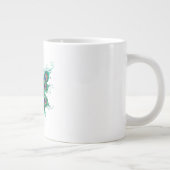 緑色の孔雀の羽を持つ蝶 ジャンボコーヒーマグカップ (右)