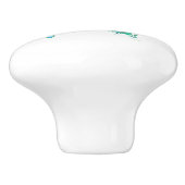 緑色の孔雀の羽を持つ蝶 セラミックノブ (側面)