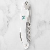 緑色の孔雀の羽を持つ蝶 ソムリエナイフ (裏面)