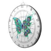 緑色の孔雀の羽を持つ蝶 ダーツボード (正面右)