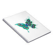 緑色の孔雀の羽を持つ蝶 ノートブック (右側)