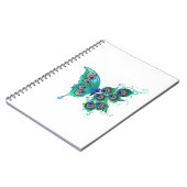 緑色の孔雀の羽を持つ蝶 ノートブック (左側)
