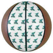 緑色の孔雀の羽を持つ蝶 バスケットボール (縦)