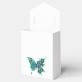 緑色の孔雀の羽を持つ蝶 フェイバーボックス (オープン)