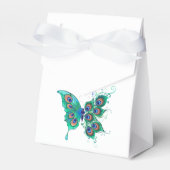 緑色の孔雀の羽を持つ蝶 フェイバーボックス (正面サイド)