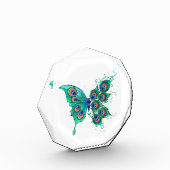 緑色の孔雀の羽を持つ蝶 フォトブロック (左)