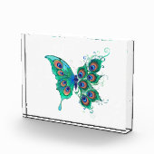 緑色の孔雀の羽を持つ蝶 フォトブロック (右)