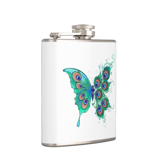 緑色の孔雀の羽を持つ蝶 フラスク (右)