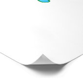 緑色の孔雀の羽を持つ蝶 ポスター (角)