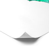 緑色の孔雀の羽を持つ蝶 ポスター (角)