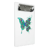緑色の孔雀の羽を持つ蝶 ミニクリップボード (アングル)