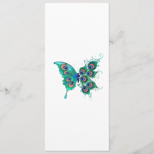 緑色の孔雀の羽を持つ蝶 メニュー (正面)