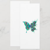 緑色の孔雀の羽を持つ蝶 メニュー (正面/裏面)