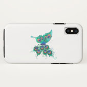 緑色の孔雀の羽を持つ蝶 Case-Mate iPhoneケース (裏面(横))