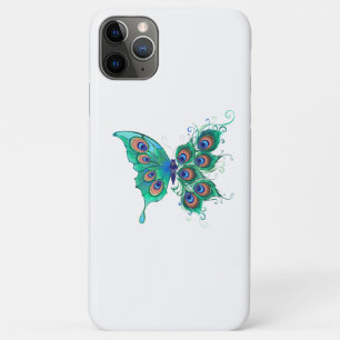 緑色の孔雀の羽を持つ蝶 iPhone 11 PRO MAXケース