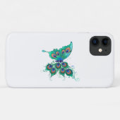 緑色の孔雀の羽を持つ蝶 Case-Mate iPhoneケース (裏面(横))
