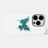 緑色の孔雀の羽を持つ蝶 Case-Mate iPhoneケース (裏面 (横))