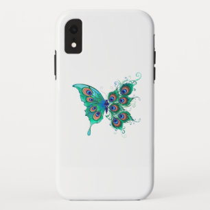 緑色の孔雀の羽を持つ蝶 iPhone XRケース