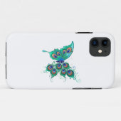 緑色の孔雀の羽を持つ蝶 Case-Mate iPhoneケース (裏面(横))