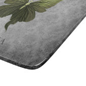 緑色の宝石を付けた蝶 カッティングボード (角)