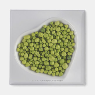 緑色の小石をハート状のボウルに閉じる マグネット