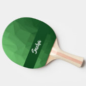 緑色の幾何学的結晶 卓球ラケット (横)