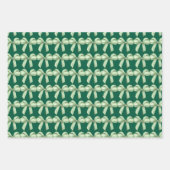 緑色の弓のラッピング紙。ギフトラッピング。 ラッピングペーパーシート (正面3)