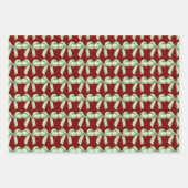 緑色の弓のラッピング紙。ギフトラッピング。 ラッピングペーパーシート (正面2)