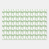 緑色の弓のラッピング紙。ギフトラッピング。 ラッピングペーパーシート (正面)