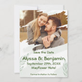 緑色の引き裂かれた写真 セーブザデート (正面)