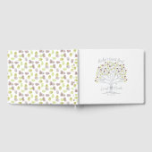 緑色の指紋ツリー自然をリーフする ゲストブック (全面)