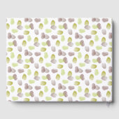 緑色の指紋ツリー自然をリーフする ゲストブック (裏面)