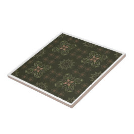 緑色の格子模様のタイルのように見える タイル