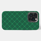 緑色の格子模様 iPhoneケース (裏面横)