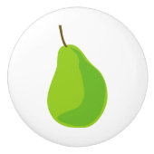 緑色の梨スケッチカスタムセラミックプルノブ セラミックノブ (正面)