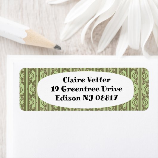 緑色の楕円チェーン ラベル (インサイチュ)