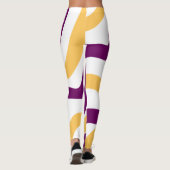 緑色の水色カラフルグリッターの輝きパターン レギンス (裏面)