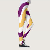 緑色の水色カラフルグリッターの輝きパターン レギンス (右)