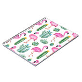 緑色の水色サボテンを使用したシームレスなパターン、など ノートブック (左側)