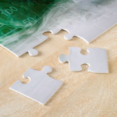 緑色の流体ビーカーガス ジグソーパズル (側面)