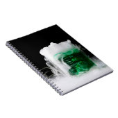 緑色の流体ビーカーガス ノートブック (右側)