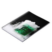 緑色の流体ビーカーガス ノートブック (左側)