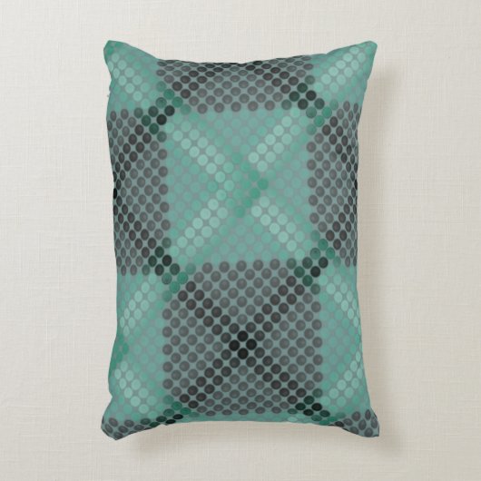 緑色の淡い色の円またはボールのテクスチャ、正方形を形成する アクセントクッション (正面(垂直))