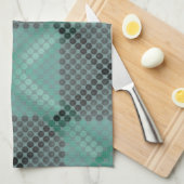 緑色の淡い色の円またはボールのテクスチャ、正方形を形成する キッチンタオル (四つ折り)