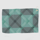 緑色の淡い色の円またはボールのテクスチャ、正方形を形成する ゴルフタオル (横)