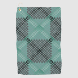 緑色の淡い色の円またはボールのテクスチャ、正方形を形成する ゴルフタオル