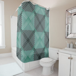 緑色の淡い色の円またはボールのテクスチャ、正方形を形成する シャワーカーテン